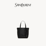 YSL圣罗兰 女士SHOPPING SAINT LAURENT迷你鳄鱼纹压印皮革手袋女包ysl包包 黑色 U