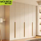 MOLIKOA新款实木奶油风衣柜家用卧室现代简约一门到顶成品主卧储物大衣橱 0.8米两门衣柜【E0级实木板材】 一门到顶衣柜【高度2.0米】