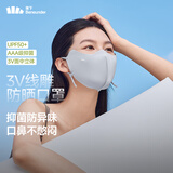 蕉下（beneunder）防晒口罩防晒面罩护眼角防紫外线修饰脸型防紫外线蓝烟灰AL834