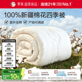 罗莱家纺 100%新疆棉花全棉春秋被子 吸湿透气四季被芯 重约5.8斤