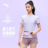 安踏零压速干T丨跑步瑜伽运动T恤女夏季新款正肩修身透气健身短袖上衣
