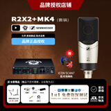 BLACK LION AUDIO Revolution2X2  6X6 黑狮声卡 外置电脑声卡直播配音K歌编曲套装 黑狮R2X2声卡+森海塞尔MK4