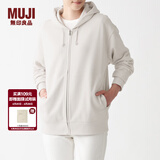 MUJI MUJI 男女通用 紧密编织毛圈 拉链连帽衫 休闲外套 无性别 卫衣 银灰色 S -M(165/88A)