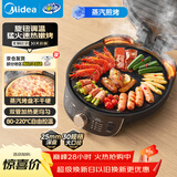 美的（Midea）电饼铛家用小型双面加热煎烤机烙饼锅早餐机蒸汽嫩烤不沾锅电烤盘加大加深新款电煎锅京东自营3023