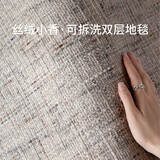 赛波斯丝绒小香可拆洗双层地毯客厅可机洗卧室沙发2026新款可擦1.6X2.6M