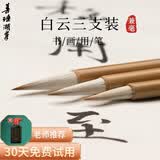 善琏湖笔毛笔套装文房四宝小白云大白云兼毫毛笔大中小成人中号初学者隶书楷书练字笔儿童国画毛笔字初学