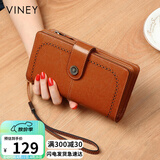 viney牛皮钱包女长款大容量多卡位多功能手拿包高档轻奢零钱包皮夹钱夹