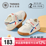 泰兰尼斯春季学步鞋男宝宝鞋子女童婴儿鞋透气软底机能鞋 白蓝 20码