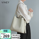 viney包包女包牛皮水桶包大容量单肩斜挎托特生日母亲节礼物实用送妈妈