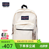 JANSPORT杰斯伯双肩包女男复刻暮光学生电脑包旅行背包书包 4QVA7S1椰奶白-侧袋+隔层