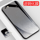 龙清 iPhone6/6s手机壳网红创意保护套个性超薄玻璃壳全包硬壳 适用于苹果iPhone6/6s 冷月