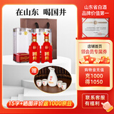 国井白酒 国6/国5纯粮食酿造 商务宴请送礼喜宴用酒 山东特产名酒 52度 480mL 2瓶 国井国6送礼品袋