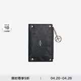 个乐植鞣绵羊皮真皮卡包卡夹钱包轻奢男女款情侣生日礼物 经典黑 均码