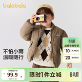 巴拉巴拉童装儿童棉服男童女童外套冬装棉衣绣花宝宝衣服 咖啡A51212 120