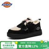 Dickies女士雪地靴舒适休闲平底鞋加绒加厚棉鞋 黑色 40 