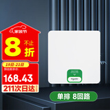 施耐德天朗系列配电箱 家用空开强电箱 暗装配线箱套装 镜瓷白色面盖 8回路