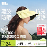 蕉下（beneunder）遮阳帽子女黑胶贝壳防晒帽男太阳帽便携空顶帽大帽檐全脸遮阳 黄