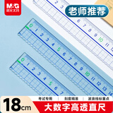 晨光（M&G）文具高透大数字亚克力波浪尺子小学生直尺18cm文具考试专用 中高考