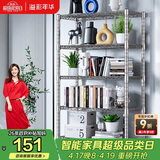 溢彩年华 厨房置物架落地仓储货架家用阳台铁艺储物架收纳架子五层2801SR