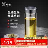 希诺单层玻璃杯2026新款大容量水杯男家用办公车载泡茶杯子XN-CD002C