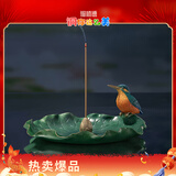 铜师傅 《荷翠香插》客厅 桌面 铜香炉摆件 工艺品 装饰摆件伴手礼物
