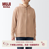 MUJI MUJI 男女通用 紧密编织毛圈 拉链连帽衫 休闲外套 无性别 卫衣 烟熏橙色 L -XL(180/104A)