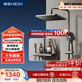 恒洁（HEGII）花洒淋浴套装D40 曲面版智能数显除垢自洁花洒套装DMF958-334S-SH