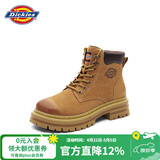 Dickies女士马丁靴高帮时尚情侣靴百搭工装靴女 土黄 女款-37 