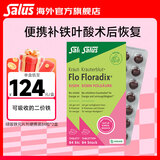 FLORADIXSalusFloradix德国莎露斯铁元补铁剂女备孕孕妇缺铁补维生素b族 绿版便携铁元叶酸片剂 84片*2盒 *