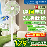 钻石牌落地扇家用电风扇【1级能效+直流变频+纯铜电机】摇头扇省电无极变速强劲风力大网罩DFS-ZBHM07z