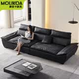 MOLIKOA 新款意式轻奢直排帆船沙发北欧极简沙发猫爪沙发客厅 科技布松木框架送脚踏tg1 直排1.8米松木框架送脚踏7