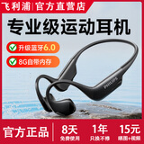 飞利浦TAQ4320真无线蓝牙耳机颈挂开放式气传导概念挂耳挂脖降噪专业运动跑步骑行 【运动耳机-8G自带内存】黑色 TAQ4320