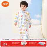 良良（liangliang）婴儿睡袋夏季空调房防踢被宝宝纯棉可拆袖儿童睡袋 拼图蓝·寒冬款【适合10-15℃】 L（建议身高80-95cm）