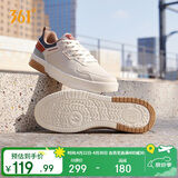361°运动鞋男春夏季复古百搭厚底保暖小白休闲板鞋子男672416602F-3