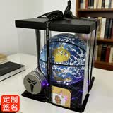 汤漫科比发光夜光篮球生日礼物男生高端实用礼物男孩专用儿童篮球定制 [透明盒款]科比炫蓝【夜光+反光】买一送7 7号标准款【成人及青少年适用】