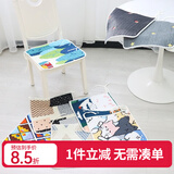钟爱一生全棉椅垫坐垫办公室椅子垫四季座椅垫凳子垫家用餐椅坐垫纯棉屁垫 四季布艺坐垫【款式随机】6件装 椅子垫