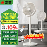 志高（CHIGO） 电风扇落地扇家用立式电扇台扇摇头扇小型办公室宿舍家用风扇遥控空气循环风扇 大号遥控款7叶（标准型）