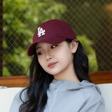 MLB官方男女帽子明星同款软顶棒球帽运动遮阳鸭舌帽生日礼物 洛杉矶道奇队/红色/66 均码 F