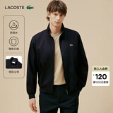 LACOSTE法国鳄鱼男装秋冬商务老钱风立领拉链夹克哈灵顿夹克外套|BH1172 HDE/远峰蓝 S 46