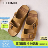 天美意勃肯鞋女拖鞋百搭女凉鞋时尚男女同款鞋子