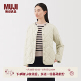 MUJI 女式 蓬松棉服绗缝夹克 女装外套女款棉衣棉袄25年冬季 BD10NA5A 象牙色 L (165/88A)