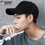 啄木鸟（TUCANO） 帽子男潮流百搭户外棒球帽学生帽女时尚简约春秋鸭舌帽四季钓鱼 纯黑色 均码 可调节