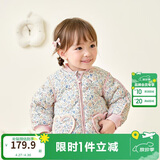 巴拉巴拉儿童羽绒服三防衣服轻薄棒球领外套男女童装2025新款秋冬装碎花萌