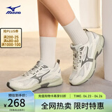 美津浓（MIZUNO）【SPEED】运动跑步鞋男女星速鞋复古老爹鞋透气缓震跑鞋 07/棉白/暗灰裙 38 (240mm)