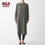 MUJI MUJI 男女通用 法兰绒 立领 长衫 无性别 男款女款 BCL43A1A 棕色 XXS-XS