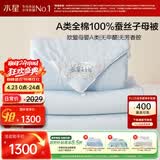 水星家纺蚕丝被100%蚕丝子母被子冬被冬季加厚被芯约10.2斤220cm×240cm