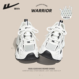 回力老爹鞋女ins潮女鞋新款休闲鞋春秋鞋百搭鞋子学生显脚小运动鞋 白黑（单网款） 37