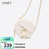 viney牛皮包包女包小众斜挎手机包单肩小圆包生日母亲节礼物实用送妈妈