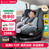 ledibaby乐蒂宝贝儿童安全座椅0-6-12岁汽车用宝宝座椅婴儿车载可坐可躺 【新国标】太空舱2Pro旗舰版-月影灰