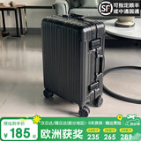 EAZZ【一体铝框｜退换免费】行李箱铝镁合金拉杆箱旅行箱登机密码皮箱 高端 铝框-黑色 29英寸 全球飞 超大容量旅游箱